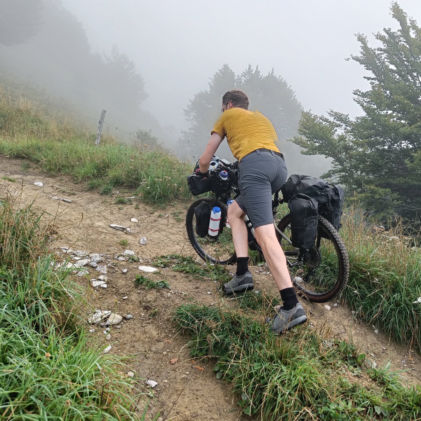 30% No other way than pushing the bike