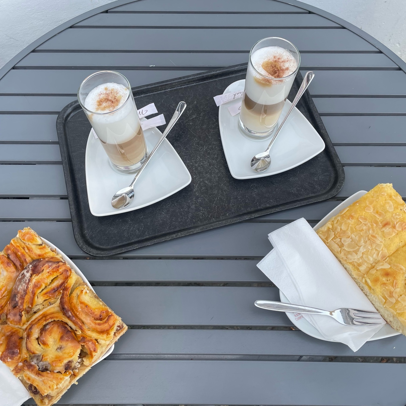 Our coffee and things to eat