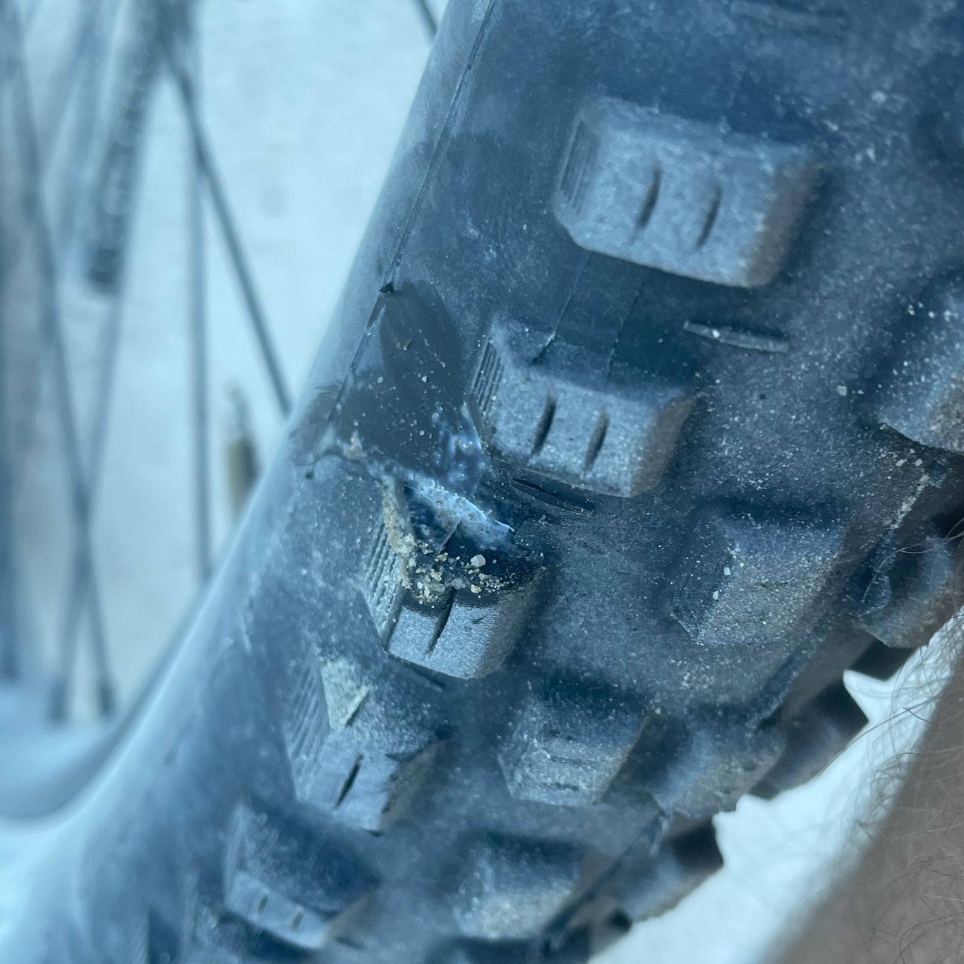 Very small hole in the side of my tire