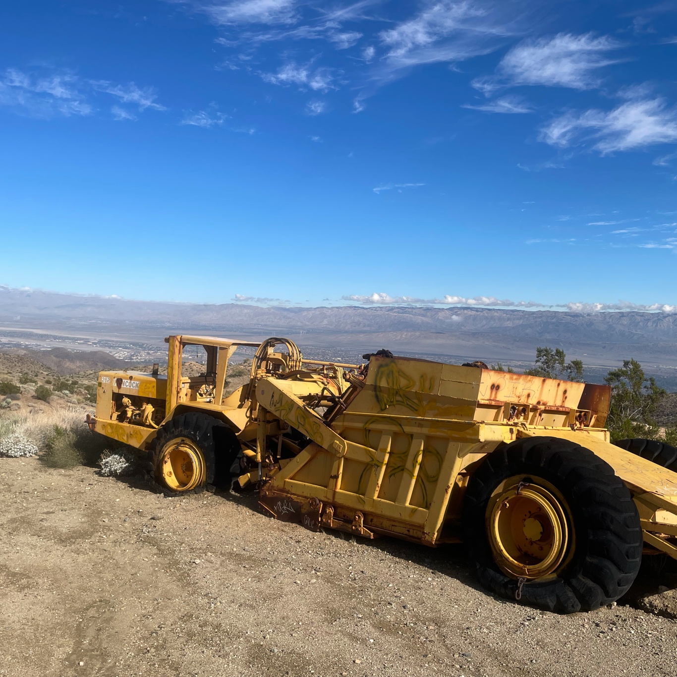 At one point there were machines maintaining this road it seems.