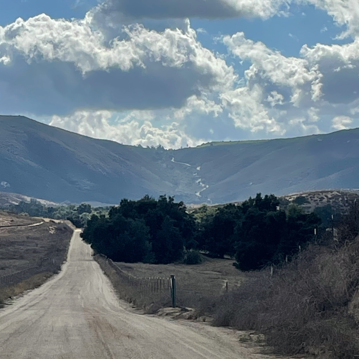 Our climb out of the valley is in the center of the picture