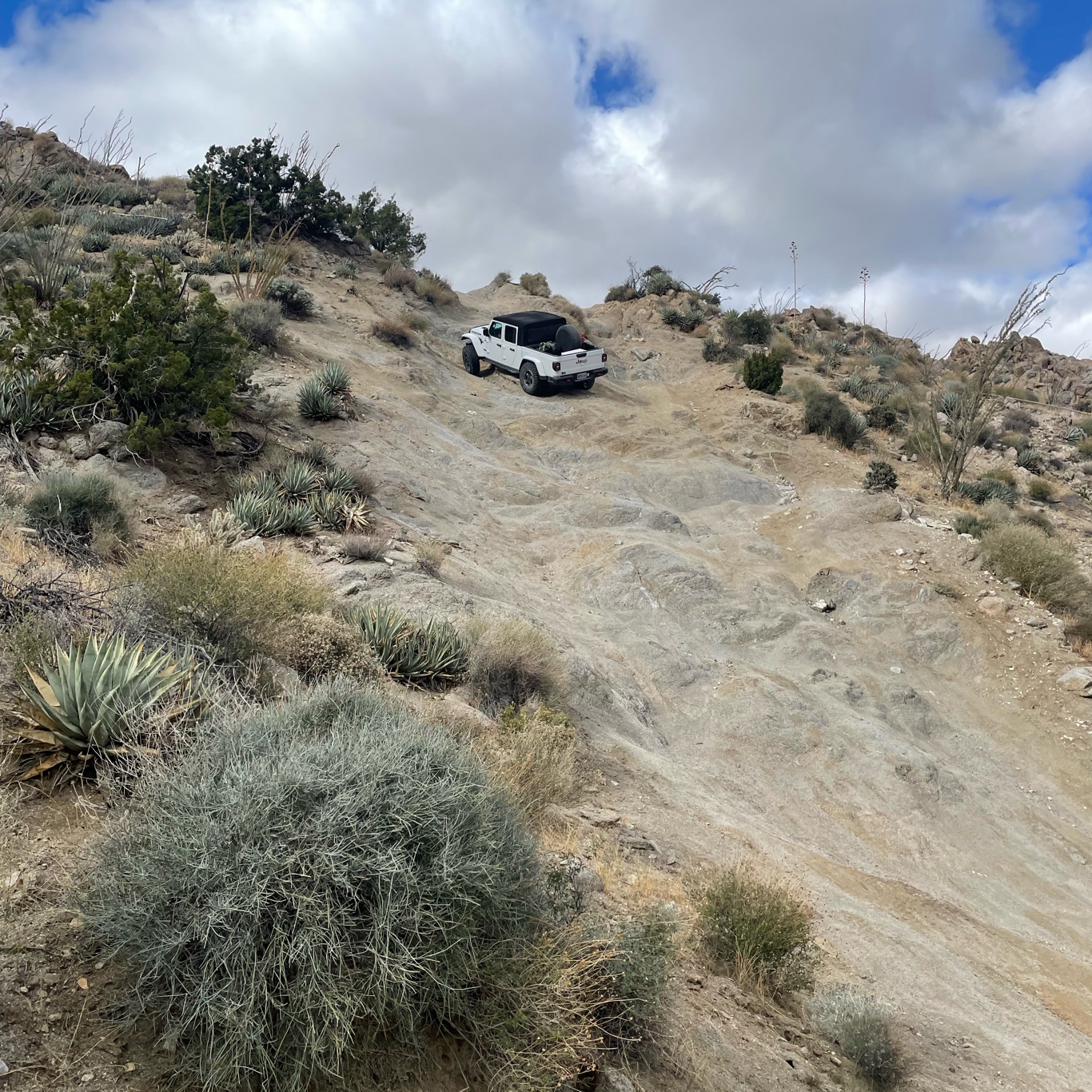 Jeep going up an insane hill