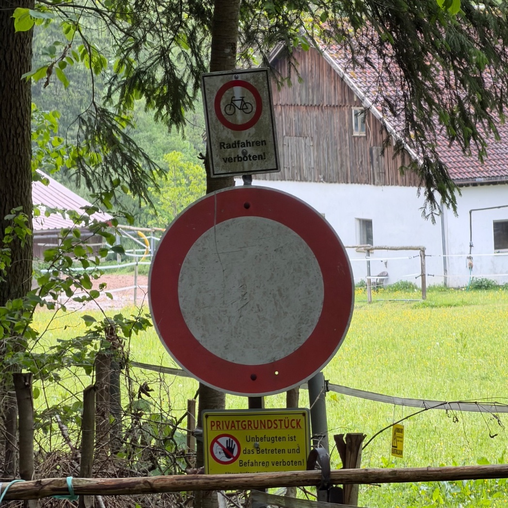 No cyclists allowed!